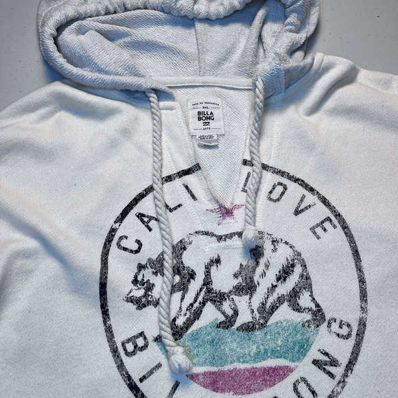 Billabong California Love Pullover Hoodie Vneck Sweatshirt Sweater Size Large - Picture 8 of 14